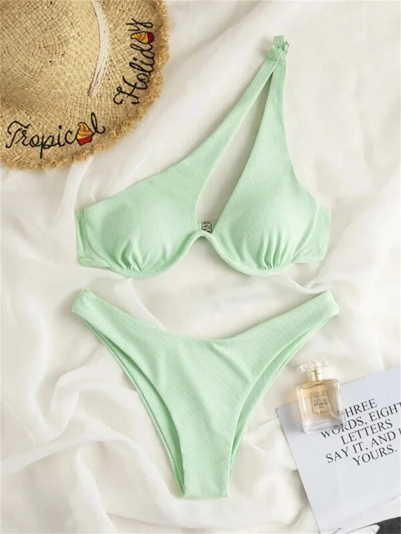 #104 Sexy One Shoulder Bikini