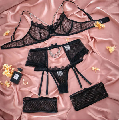#169 Lingerie Underwear Bras Sets Lace Garter Lingerie