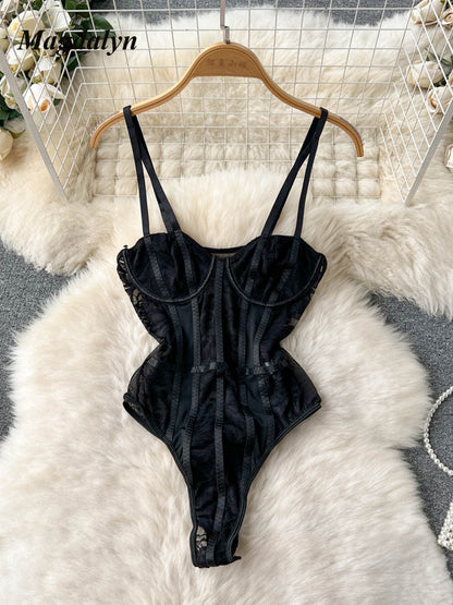 #94 Magdalyn Women Lace One Piece Bodysuits Sexy
