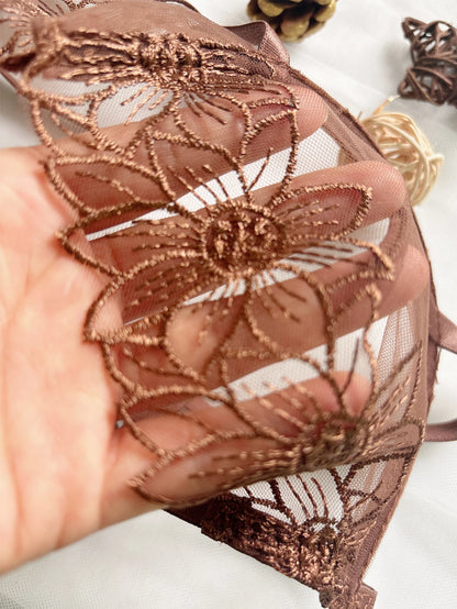 #172 High-End Floral Embroidered Underwire Bra