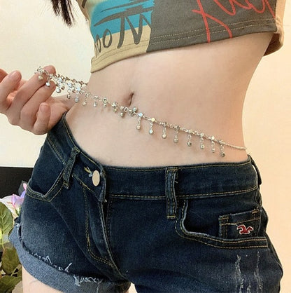#69 Multilayer Punk Gothic Moon Sun Waist Chain Metal
