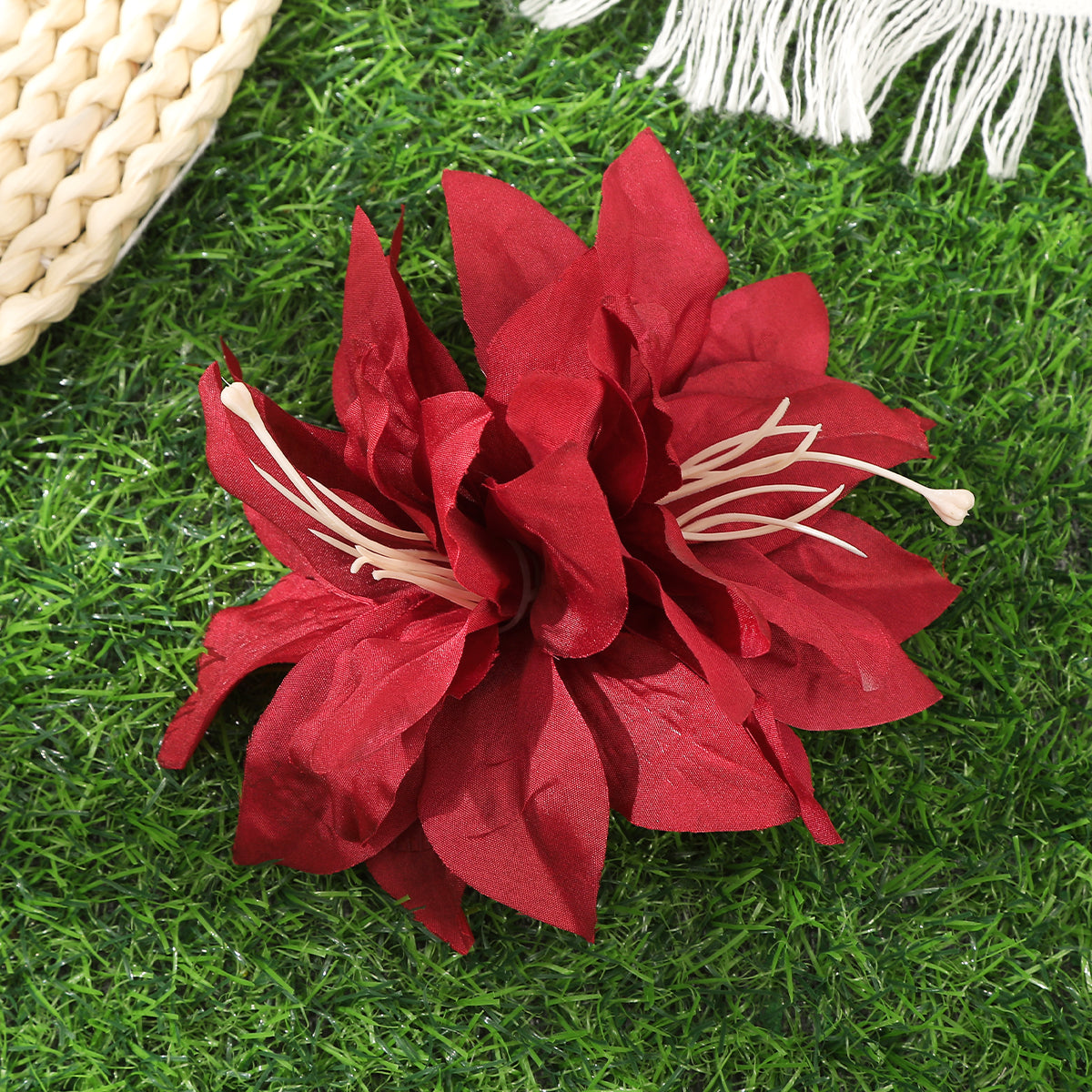 #72 AWAYTR Artificial Pink Flowers Hairpin Party Flower