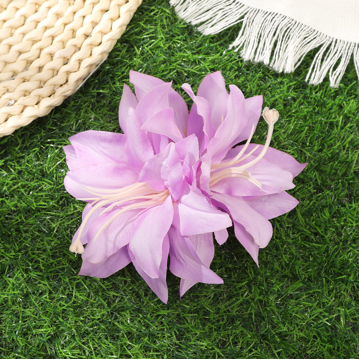 #72 AWAYTR Artificial Pink Flowers Hairpin Party Flower