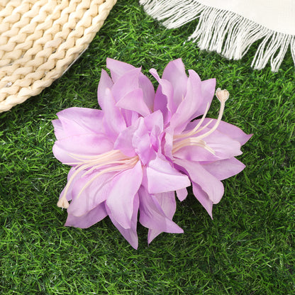 #72 AWAYTR Artificial Pink Flowers Hairpin Party Flower