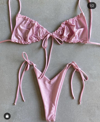 #43 Double Face Plain Bikinis