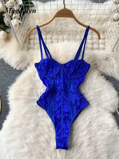 #94 Magdalyn Women Lace One Piece Bodysuits Sexy