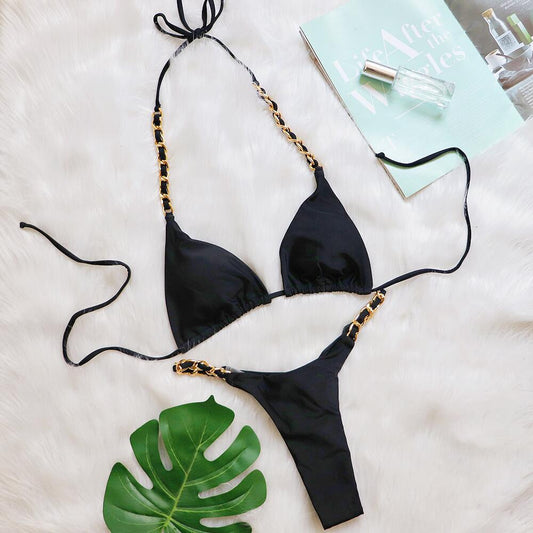#100 Sexy Red Triangle String Bikini