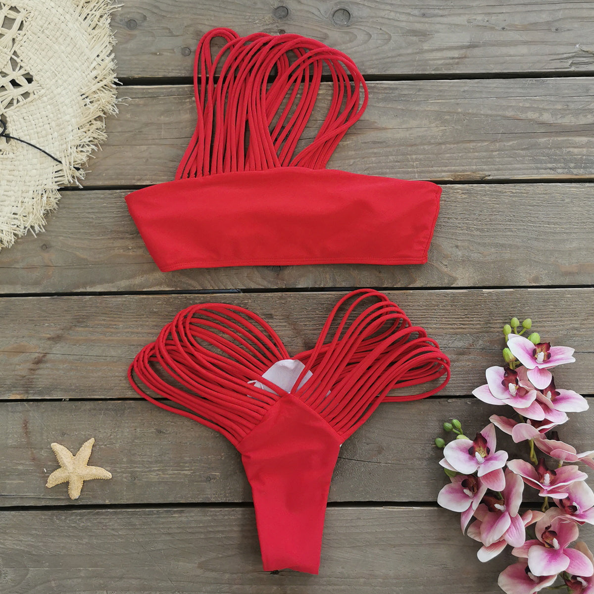 #58 New Bandage Stripes Brazilian Bikini
