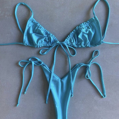 #43 Double Face Plain Bikinis