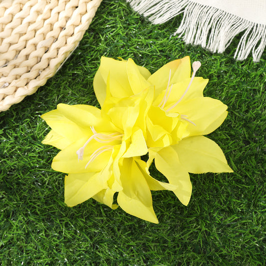 #72 AWAYTR Artificial Pink Flowers Hairpin Party Flower