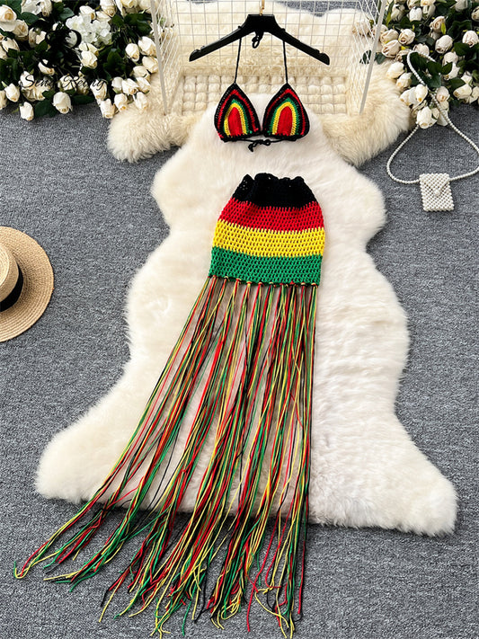 #150 Tassel Knitted Beach