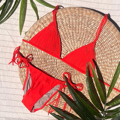 #58 New Bandage Stripes Brazilian Bikini