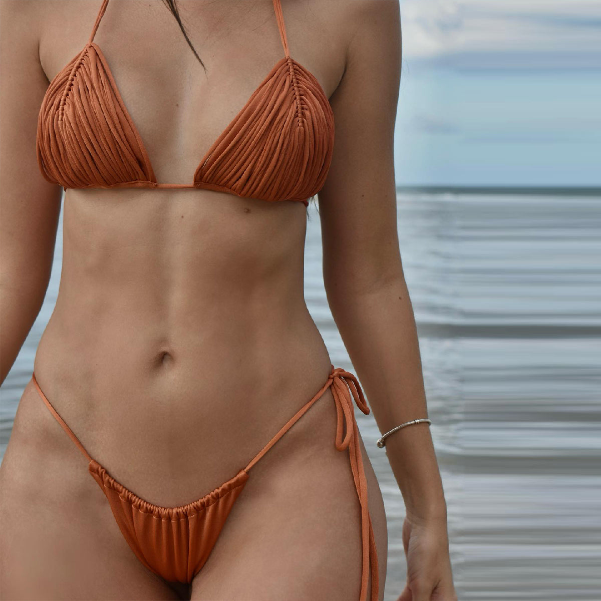 #58 New Bandage Stripes Brazilian Bikini
