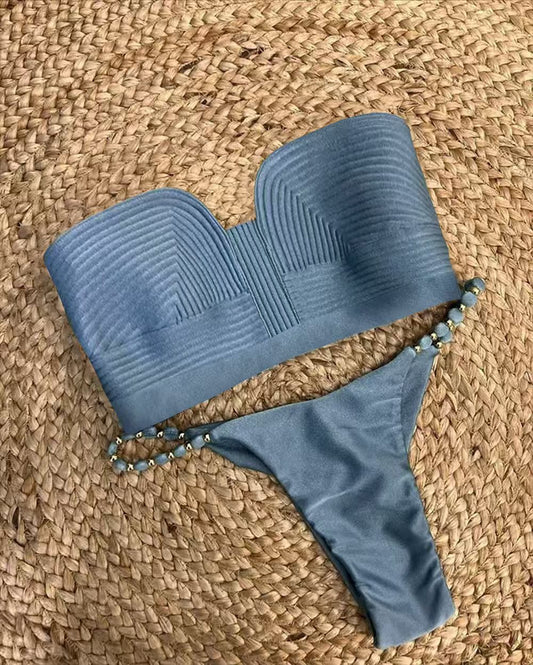 #57 New Bandage Stripe Brazilian Bikini
