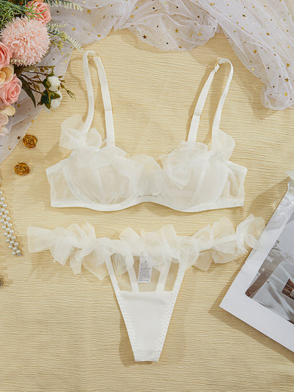 #186 Sexy Lingerie Tulle Bowknot Bra