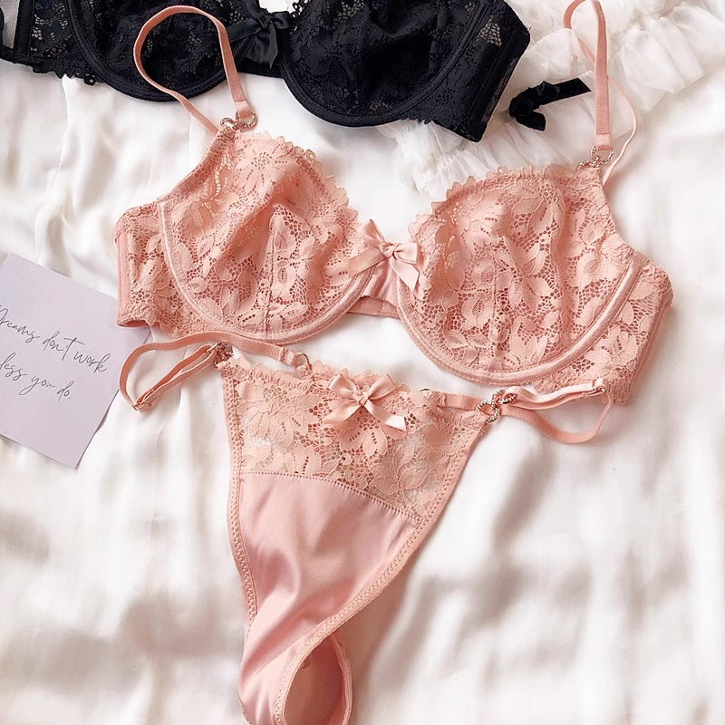 #181 Ultrathin Lace Push Up Lingerie