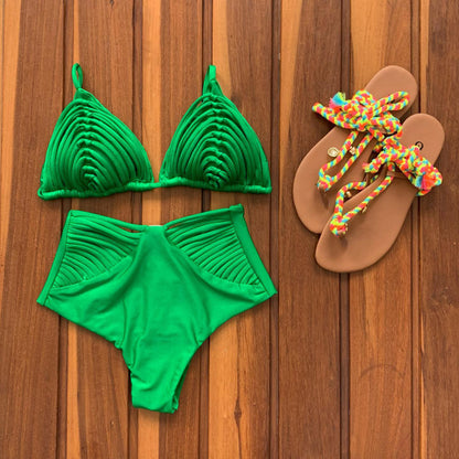 #58 New Bandage Stripes Brazilian Bikini