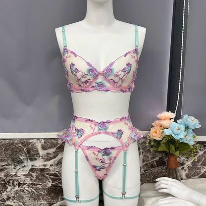 #163 Utellady Fairy Lingerie Floral Transparent