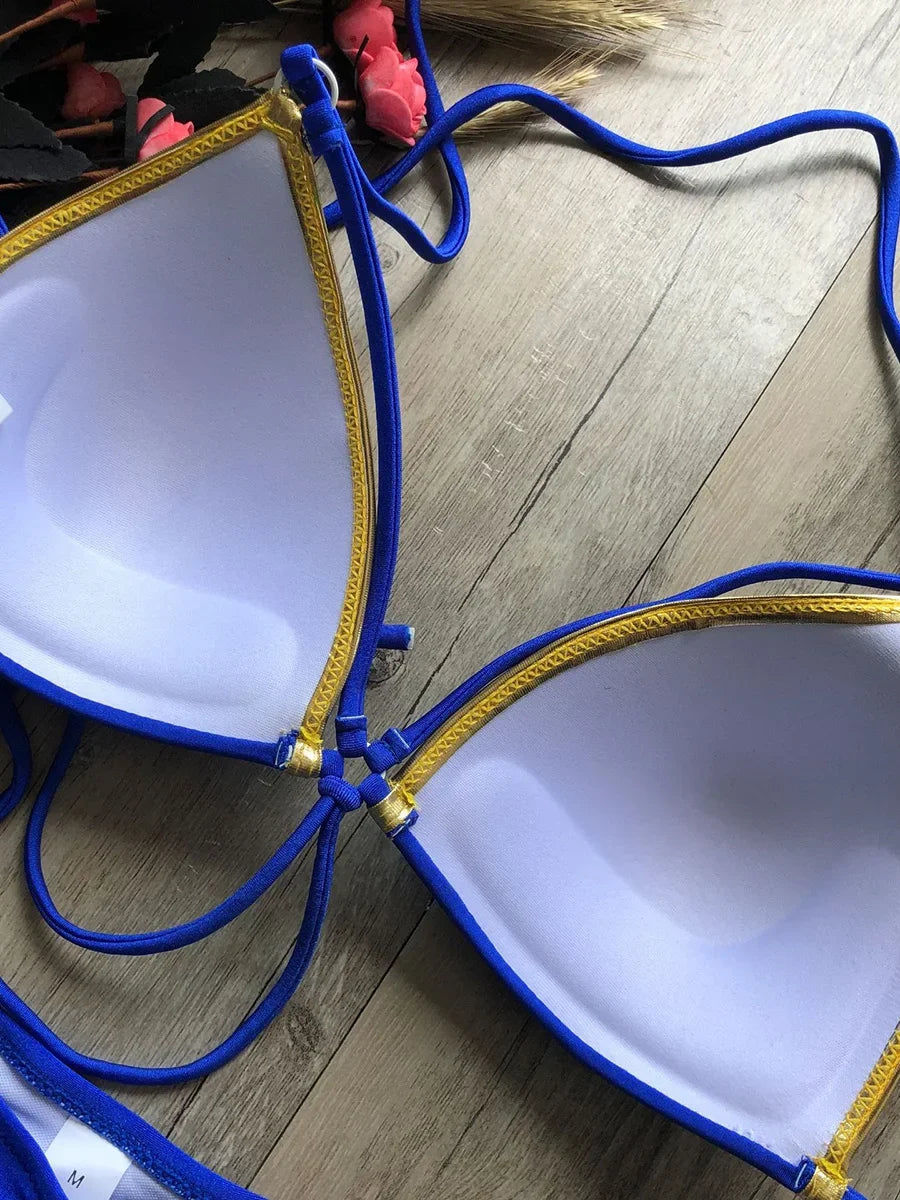#25 Sexy Halter Push Up Brazilian Bikini