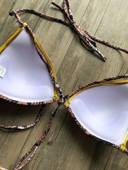 #25 Sexy Halter Push Up Brazilian Bikini