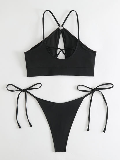 #14 Cut Out Halter Bikini Swimsuit