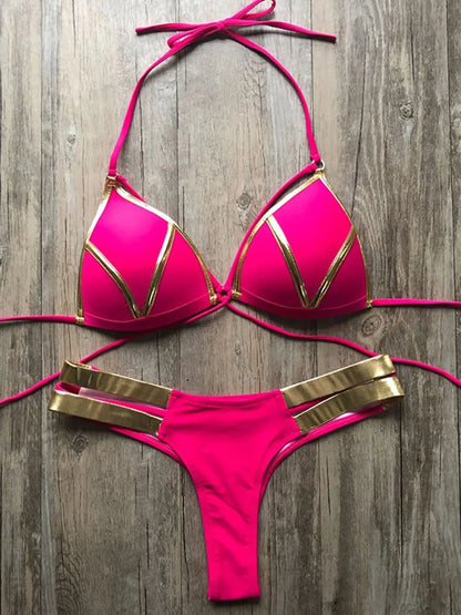 #25 Sexy Halter Push Up Brazilian Bikini