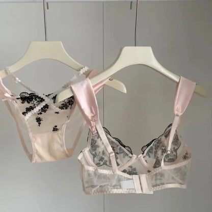 #162 Sexy Lace Lingerie Push Up Semi-sheer Bra