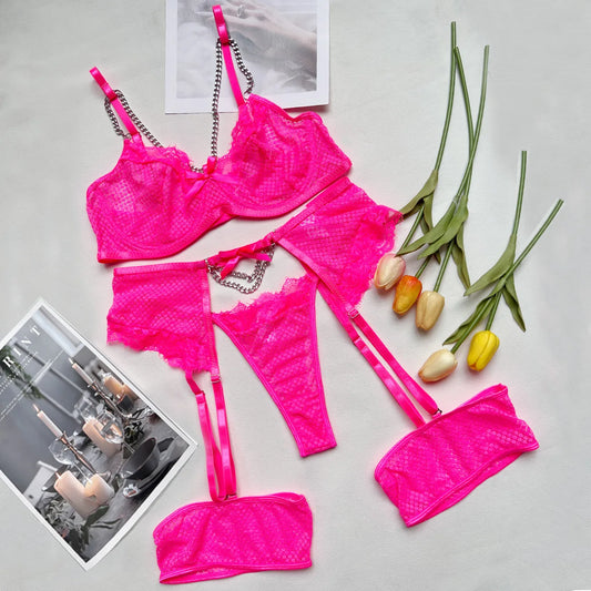 #89 Lingerie Underwear Bras Sets Lace Garter