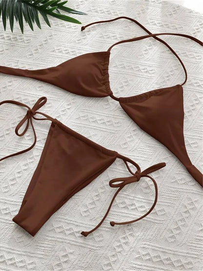 #40 Halter Mini Micro Thong Bikini Female