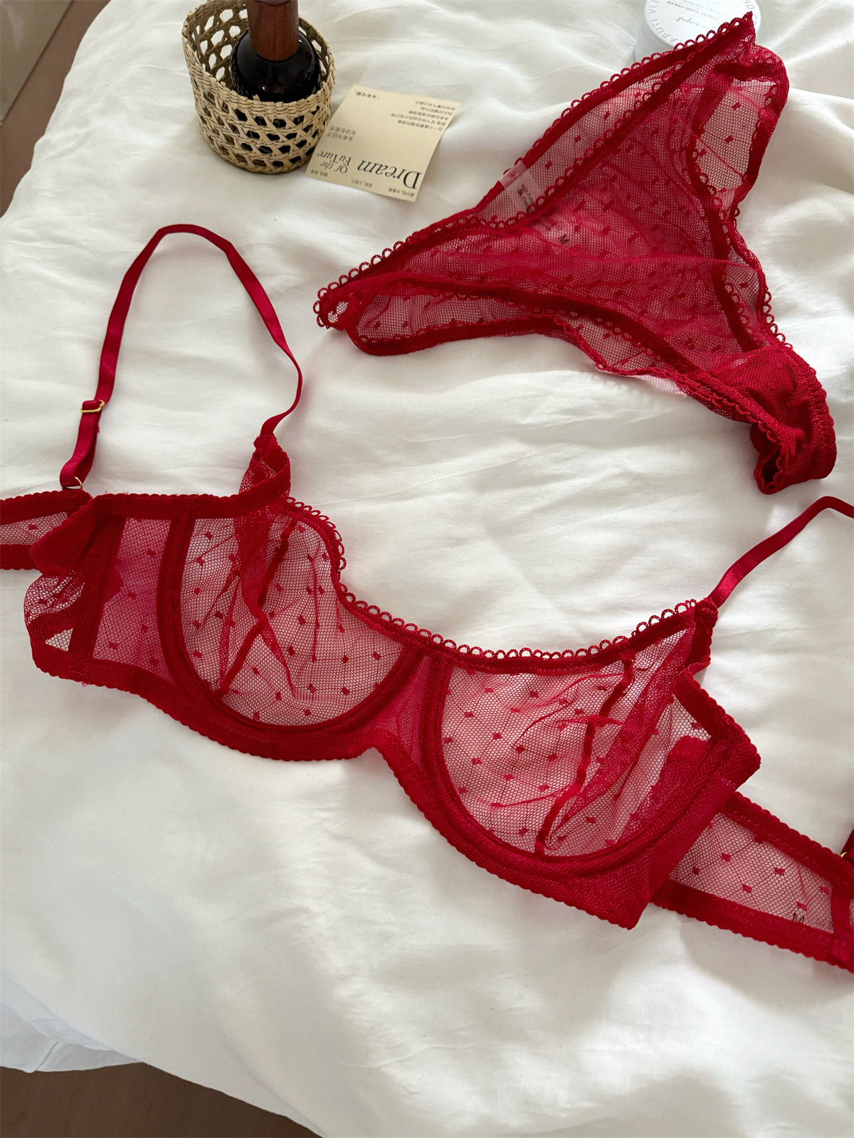 #184 Ultra-thin lace gathered underwear