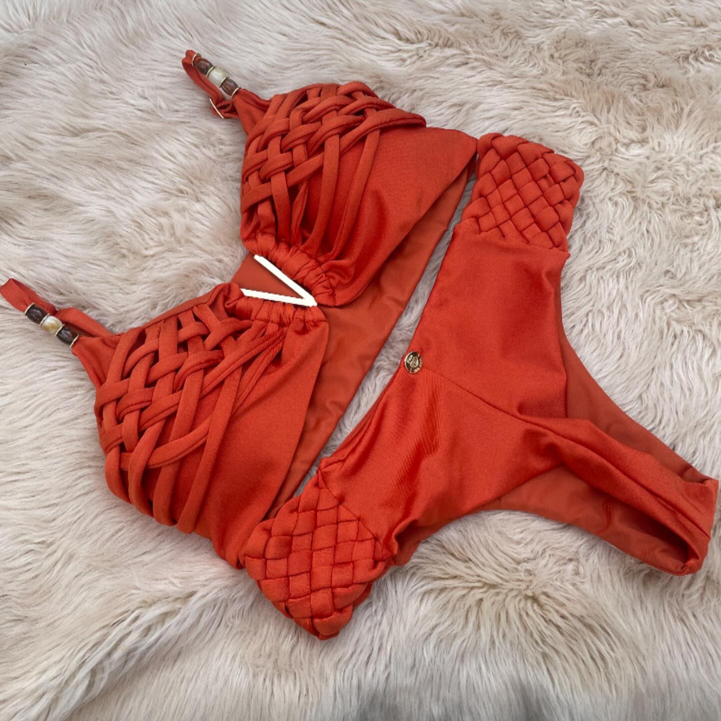 #58 New Bandage Stripes Brazilian Bikini
