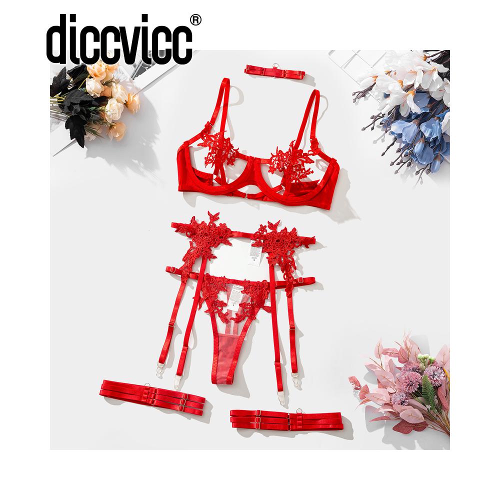 #85 Diccvicc Floral Lingerie Solid Open Bra Fancy