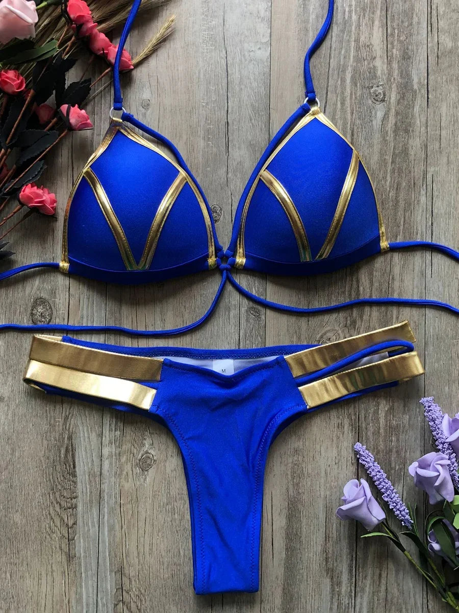 #25 Sexy Halter Push Up Brazilian Bikini