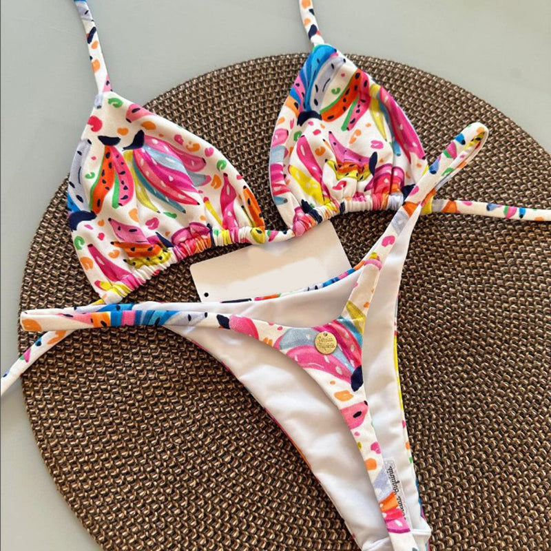#6 New Triangle Cup Bikini Set Swimwear Beach Vacation Essential