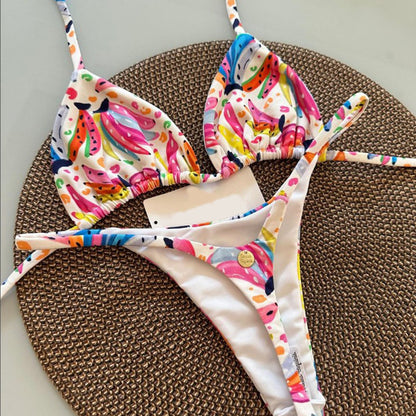 #6 New Triangle Cup Bikini Set Swimwear Beach Vacation Essential
