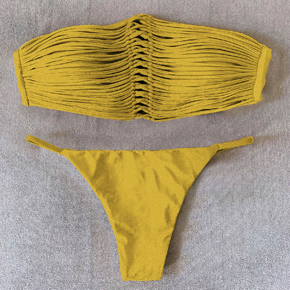 #58 New Bandage Stripes Brazilian Bikini