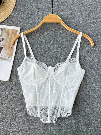 #157 Foamlina Sexy Floral Lace Crop