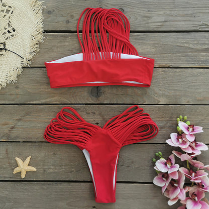 #58 New Bandage Stripes Brazilian Bikini