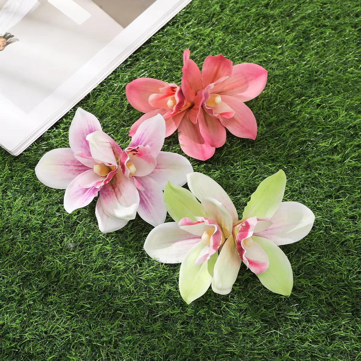 #74 Orchid Flowers Hair Clips Bohemian Large Hairpin