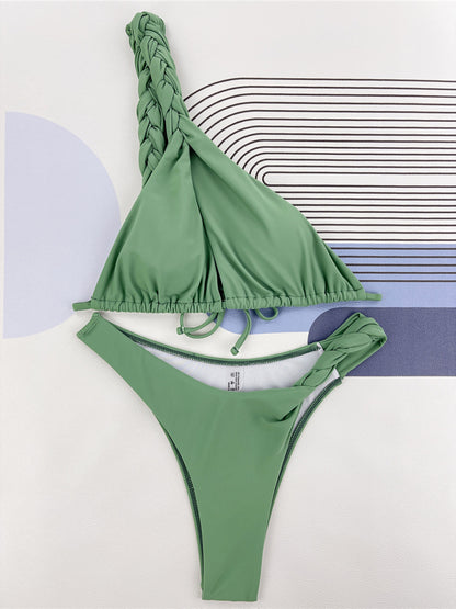 #15 Sexy Cut Out One Shoulder Brazilian Bikini