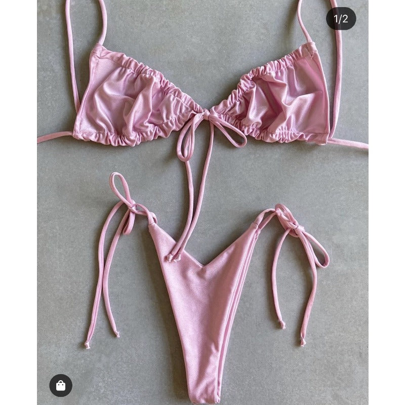 #43 Double Face Plain Bikinis