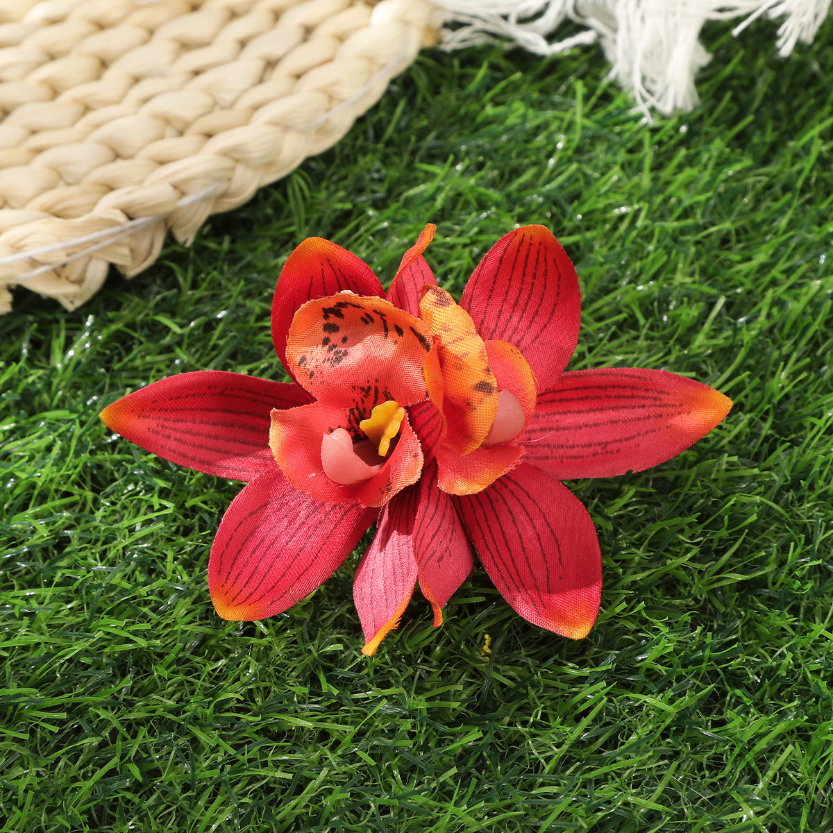 #73 Orchid Flowers Hair Clips Bohemian