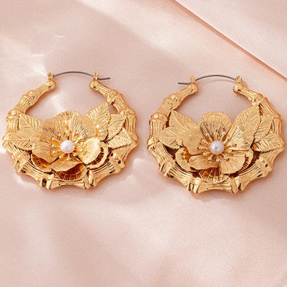 #67 Large Metal Clip On Hoop Earrings