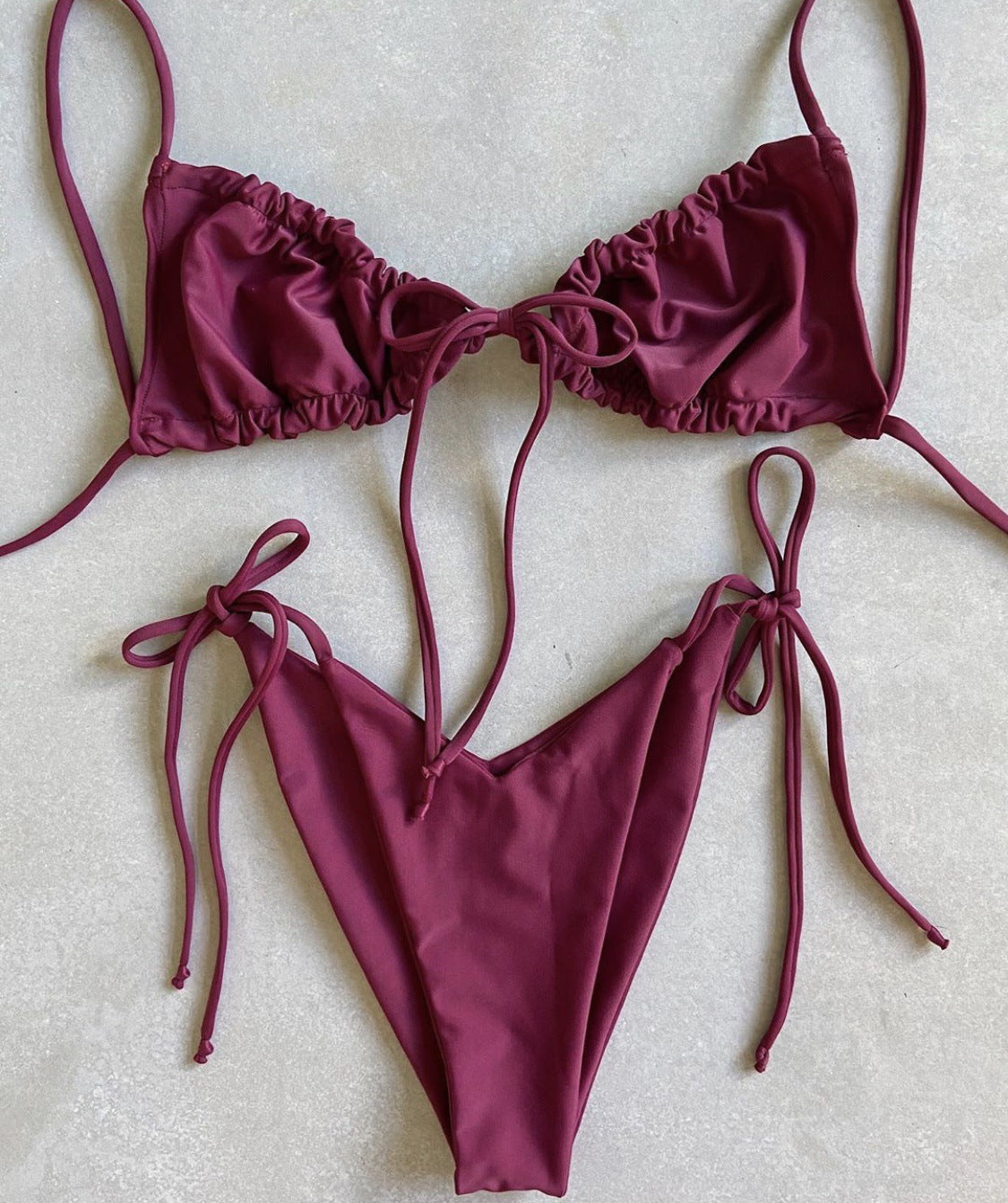 #43 Double Face Plain Bikinis