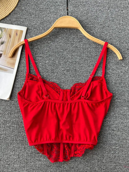 #157 Foamlina Sexy Floral Lace Crop