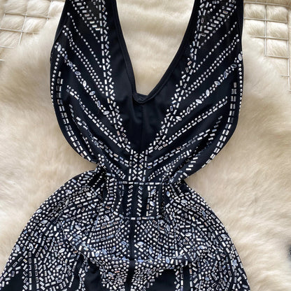 #133 Hotsweet Halter Deep V-neck Sleeveless