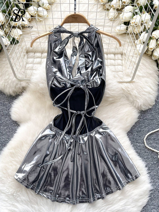 #137 SINGREINY Fashion Backless Sensual Halter