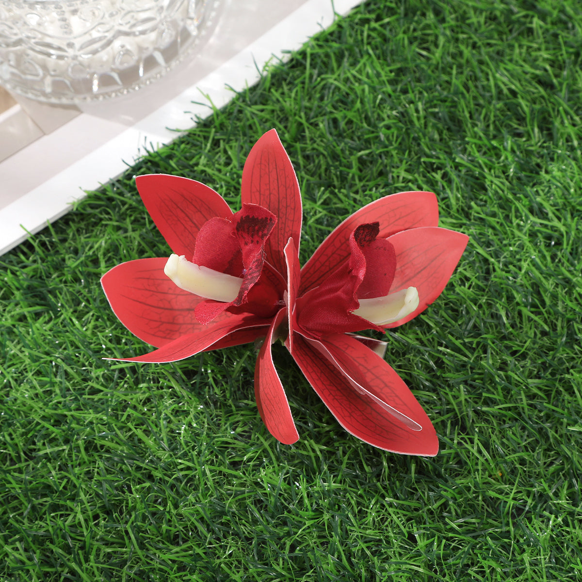 #73 Orchid Flowers Hair Clips Bohemian
