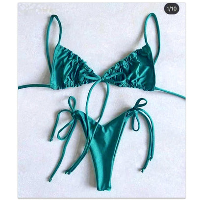 #43 Double Face Plain Bikinis