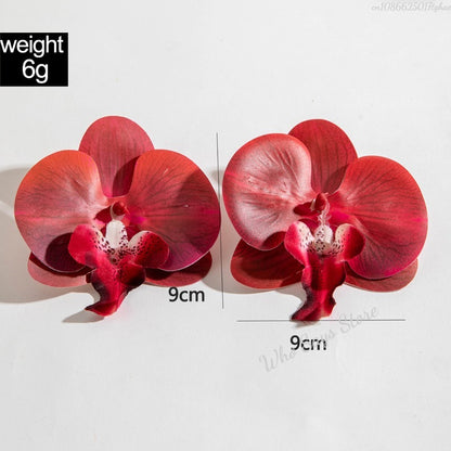 #63 Fashion Butterfly Orchid Stud Earrings